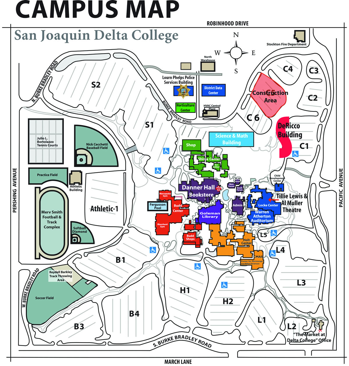 Delta College Campus Map.